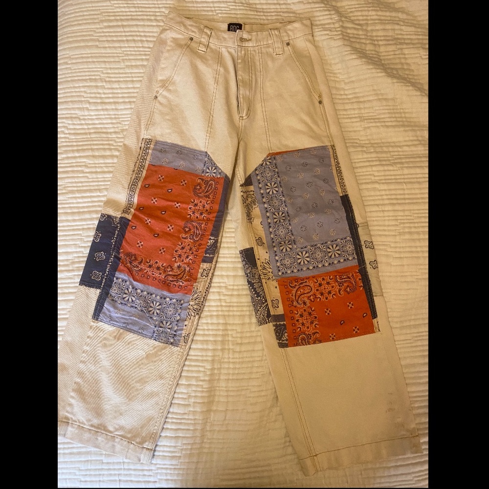 BDG bandana patchwork jeans